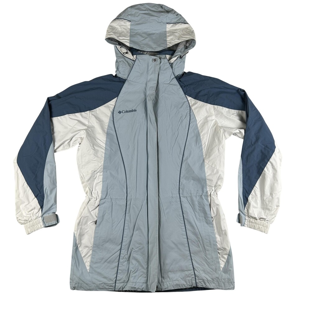 Columbia 3-in-1 Jacket Womens Medium Blue Waterproof Hooded Interchange